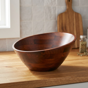 BS International Polished Acacia Wood Handmade Classic Design Serving <b>Bowls</b> Customized Logo Eco-Friendly Stocked Food Service - Product Image 1