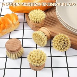 Replacement Brush Heads for Eco Dish Brush interchangeable Soft Bristle Refills Natural Dish Scrubbers for <b>Kitchen</b> - Product Image 5