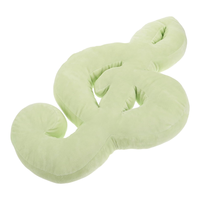 Coussin en peluche vert en forme de note de musique créative, support ergonomique, sensation confortable pour la décoration de canapé et de lit, oreiller décoratif en forme de note musicale