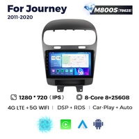 Radio Mobil NaviFly Terbaru Android 8 Core 8+256GB Layar Sentuh QLED Retractable untuk Dodge Journey 2011-2020 dengan Car Player