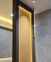 Planche en résine époxy tressée en bambou moderne - Éclairage d'ambiance imperméable pour l'extérieur et le salon avec une diffusion de lumière captivante