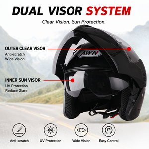 <span class=keywords><strong>Casque</strong></span> de <span class=keywords><strong>Moto</strong></span> Intégral Mustang 511, Style Rétro Classique, ABS, Bluetooth, Blanc et Vert, Lavage Facile, Support et Boîte - Product Image 3