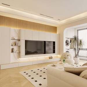 Modern Simple Luxury <b>Light</b> <b>TV</b> Cabinet High-End Solid Wood Furniture for Living Room Household Floor Stand - Product Image 2
