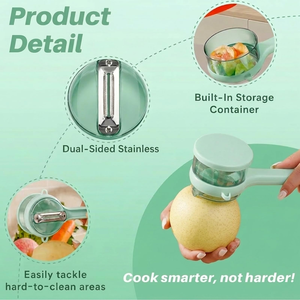 Éplucheur de melon portable innovant, lame en acier inoxydable, éplucheur de fruits et légumes, poignée ergonomique, gadget de cuisine pour l'eau - Product Image 3