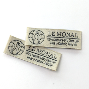 El algodón orgá<span class=keywords><strong>nico</strong></span> de lujo de alta calidad de encargo cose en la etiqueta tejida de la etiqueta de la tela para la ropa - Product Image 3