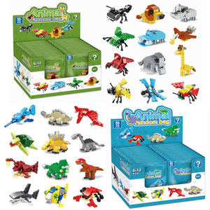 24 pièces, 12 types, <span class=keywords><strong>6</strong></span> en 1, animaux aléatoires, blocs de construction, boîte mystère - Product Image 3