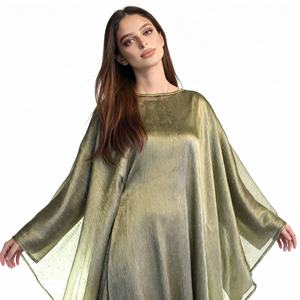 <b>Plain</b> Polyester Casual Modest Everyday Dress New Design <b>Abaya</b> for Muslim Women with Wholesale from China - Product Image 1