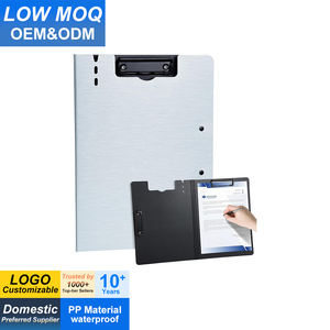 Porte-documents avec deux clips métalliques, texture gaufrée, pliable à 360° °   Porte-documents rotatif pour infirmières, pour lettres et porte-stylos A4 - Product Image 1