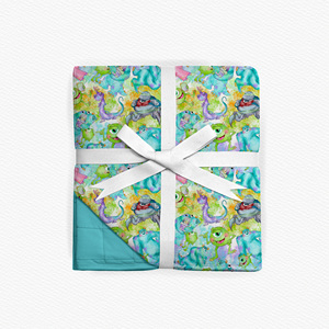 Coperta Pesante per Neonati con Stampa Cartoon, Reversibile a Doppio Lato in Viscosa di Bambù, Coperta per Passeggino e Pisolino - Product Image 1