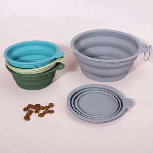 Tigela de Comida para Cães Portátil de 350ml em TPE Ecológico, Estilo Sólido e Amoroso, Dobrável, Impermeável, Uso Manual ao Ar Livre - Product Image 3