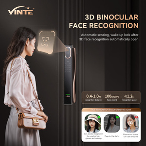 Serrure intelligente Tuya App avec appel vidéo en temps réel, stockage cloud, empreinte digitale et serrure numérique, reconnaissance faciale 3D, compatible avec les portes en bois - Product Image 3