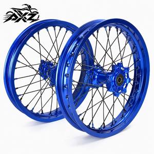 Juego de Ruedas de Aluminio CNC de 21" y 19" para EXC SXF SX XC MC <span class=keywords><strong>125</strong></span> 250 300 450 500 2003-2024, Llanta Negra, Buje Naranja, para Motocross y Dirt Bike - Product Image 4