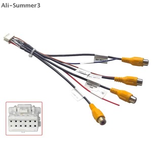 1セット ホワイトブラック 2ピン IP67規格 12V 防水 ナイロン絶縁 裸銅導体 ワイヤーハーネス 自動車・バイク用 - Product Image 1