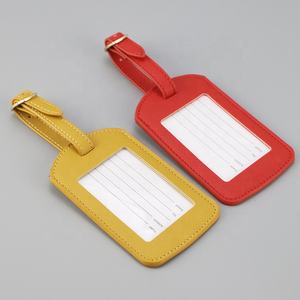 Großhandel Reise Soft Faux Gepäck anhänger Bulk Wasserdichter Gepäck anhänger Etiqueta De Equipajes Benutzer definierter Druck PU Leder Gepäck anhänger - Product Image 2