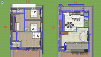 Maison préfabriquée moderne de luxe de 165 m² sur 2 étages, 3 chambres, 3 salles de bain, structure en acier SS400 au Japon