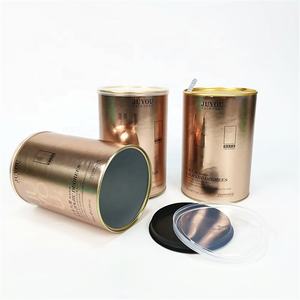 Boîte d'emballage cylindrique en collagène pour aliments recyclables, conception personnalisée, boîte de poudre de protéines, bonbons, tube en papier scellé - Product Image 2