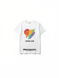 T-shirt casual da donna Miiibaba a maniche corte, vestibilità ampia, nera con stampa colorata a cuore, in tessuto morbido e traspirante, top estivo - Product Image 1