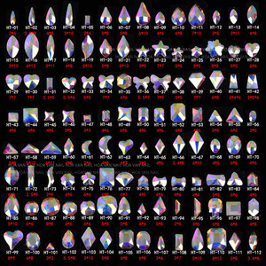 Tutto il pacchetto esclusivo 1440 forme di vetro cristallo AB fondo piatto trapano per colore 3D indumento eco-friendly all'ingrosso - Product Image 3