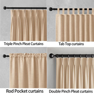 Rideau Moderne Velouté Crème Design Teint en Fil <span class=keywords><strong>Epais</strong></span> Beige <span class=keywords><strong>Double</strong></span> Couche <span class=keywords><strong>Rideaux</strong></span> <span class=keywords><strong>pour</strong></span> Chambre Salon - Product Image 6