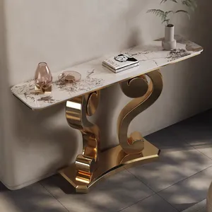 NOVA Classical Hallway Console Table Minimalist Living Room Furniture Custom Gold Console Table Luxury With Marble