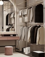 Armoire de rangement sur mesure YK en MDF blanc avec designs Sunmica pour dressing, idéale pour appartements, maisons, hôtels et chambres à coucher