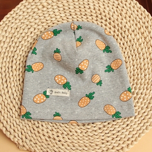 Cappello da bambino primavera autunno sottile monostrato cappello da bambino in cotone lavorato a maglia in cotone traspirante bandane etniche stampate con motivo animale dei cartoni animati - Product Image 3