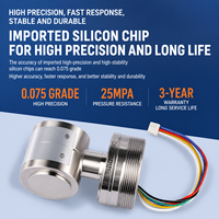 Transmisor de Nivel de Diafragma con Brida Simple 4-20mA HART DN50, Membrana Chapada en Oro, Precisión del 0.1%, -0.1~40MPa, IP66, Aluminio Fundido