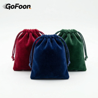 Pochettes de rangement pliables en velours et flanelle à motif dessin animé, avec logo imprimé en satin de soie, extra grandes, pour bijoux et cadeaux, vente en gros