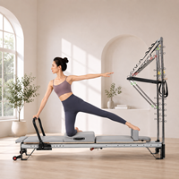 Équipement de fitness professionnel complet : Machine Trapeze avec sangles, Reformer Pilates en aluminium avec tour et lit pour usage domestique et commercial