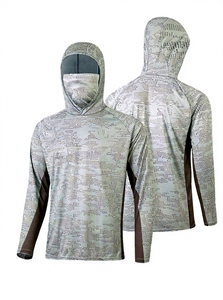 Chemise de pêche anti-transpiration à manches longues, respirante, séchage rapide, protection UV UPF 50, durable, en Spandex/Polyester 180g, fermeture boutonnée, OEM - Product Image 2