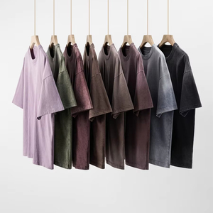 Bán Buôn Unisex Chất <span class=keywords><strong>L</strong></span>ượng Cao Trống Đá Rửa Hip Hop T-Shirt Quá Khổ 100% Cotton Axit Rửa T Áo Sơ Mi Tùy Chỉnh Cổ Điển T Áo Sơ Mi - Product Image 2