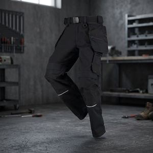 Men's High-End Cordura Pocket <b>Work</b> <b>Pants</b> Cotton/Polyester Heavy Duty <b>Cargo</b> <b>Pant</b> Mid Waist Anti-Static Breathable Rip-Stop Quick - Product Image 3