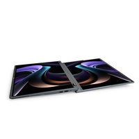 Ordinateur portable à double écran tactile 14+14 pouces, écran tactile IPS, Windows 11, déverrouillage par empreinte digitale, métal, ordinateur portable professionnel