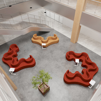 Canapé modulaire incurvé irrégulier pour hall d'hôtel, zone d'attente publique, mobilier commercial contractuel