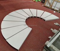 Escalier circulaire en marbre fritté préfabriqué de qualité supérieure