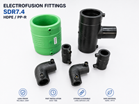 Raccords électrofusion HDPE 32 mm SDR7.4 PN25, coupleur PE, raccord électrofusion en plastique, accouplement rapide