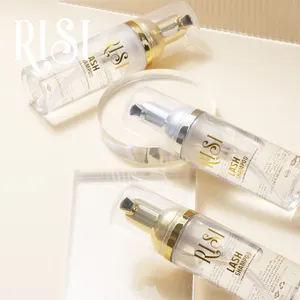 RISI Wholesale 100% Oil Free Soft Feeling Lash Shampoo 3-IN-1 Deep Remove Lash Wash Vegan Free Super Gentle Lash Cleanser