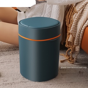 colabsible garbage can desk indoor kitchen trash cans smart modern plastic dustbin with cover
