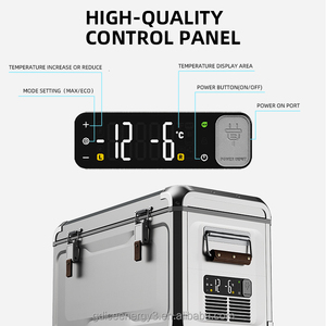 36L Movable Portable Fridge Dual-zone Dual Temperature Control Aluminum 12-240V Metal <b>Refrigerator</b> Car Boat Fridge 12v - Product Image 3