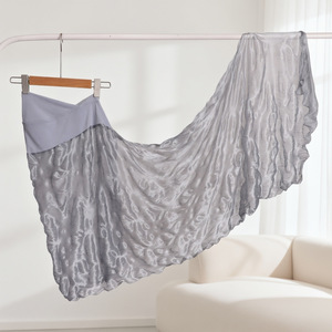 Pañuelo Hijab Instantáneo <span class=keywords><strong>de</strong></span> Poliéster Satinado <span class=keywords><strong>de</strong></span> Lujo, Elegante con Volantes Plisados, Transpirable, Protección Solar, Listo para Usar, Chal para la Cabeza - Product Image 1