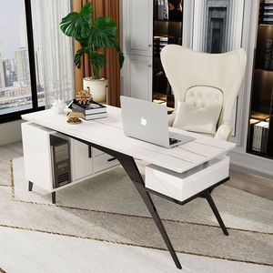 Bán Hàng Trực Tiếp Màu Trắng Hiện Đại L Hình Bàn Văn Phòng Đơn Giản Độc Đáo Bàn Điều Hành Trắng Nhà Văn Phòng <span class=keywords><strong>Lap</strong></span> Bàn Hàng Đầu Máy Tính PC - Product Image 5