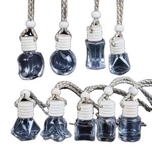 Hot Selling Aroma Diffuser <b>Mini</b> 8ml Empty Air Freshener Glass Car Hanging Perfume <b>Bottle</b> - Product Image 3