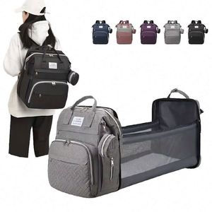 High Quality Vintage Mommy <b>Nappy</b> Backpack Diaper <b>Bag</b> Multifunctional Waterproof Shoulder Strap oxford Customizable Fashion - Product Image 4