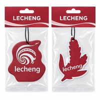 Désodorisants de voiture en papier parfumés à la lavande, motifs personnalisables, disques en forme de feuilles d'érable rouges 10*15cm ou taille personnalisée, vente en gros