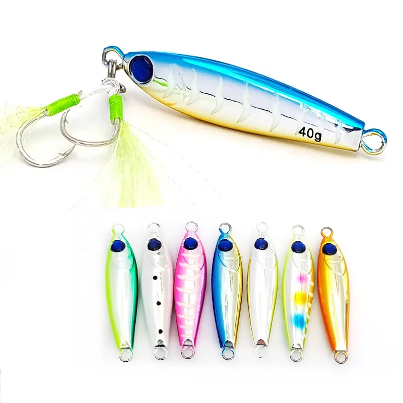 MISTER JIGGING fishing lure metal 40g 60g 80g High Quality Slow Jigging Lure jig lure with hook