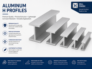 Perfil de Extrusión de Viga en I de Aluminio Premium, Acabado Fresado, Ligero, Alta Resistencia, Resistente a la Corrosión, Estructural - Product Image 2