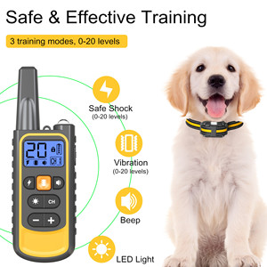 IP67 Waterproof Nylon Webbing E <strong>Collar</strong> Remote Control Bee Vibration <strong>Dog</strong> <strong>Shock</strong> <strong>Collar</strong> With LED Lighting for Training - Product Image 2