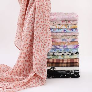 Bufanda de gasa con estampado de alta calidad BSBH, bufanda <span class=keywords><strong>Hijab</strong></span> de gasa con logotipo personalizado, bufanda Vintage con flores, chal largo para mujer - Product Image 2