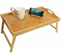 Table de lit pliante en bois Healthmenex avec logo personnalisé, pieds réglables, pratique, 1,9 kg, pour canapé et usage domestique – Offre Spéciale