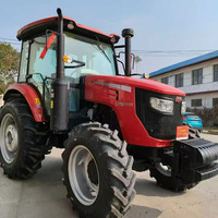 Tracteur à roues YTO X704 70HP 80HP avec cabine climatisée, machine agricole multifonctionnelle pour le labourage et la semence rotative